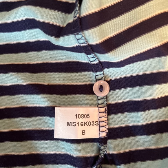 Peter Millar Polo Shirt Men's Size XL Blue/Black Stripe Golf Golfer - Picture 4 of 9